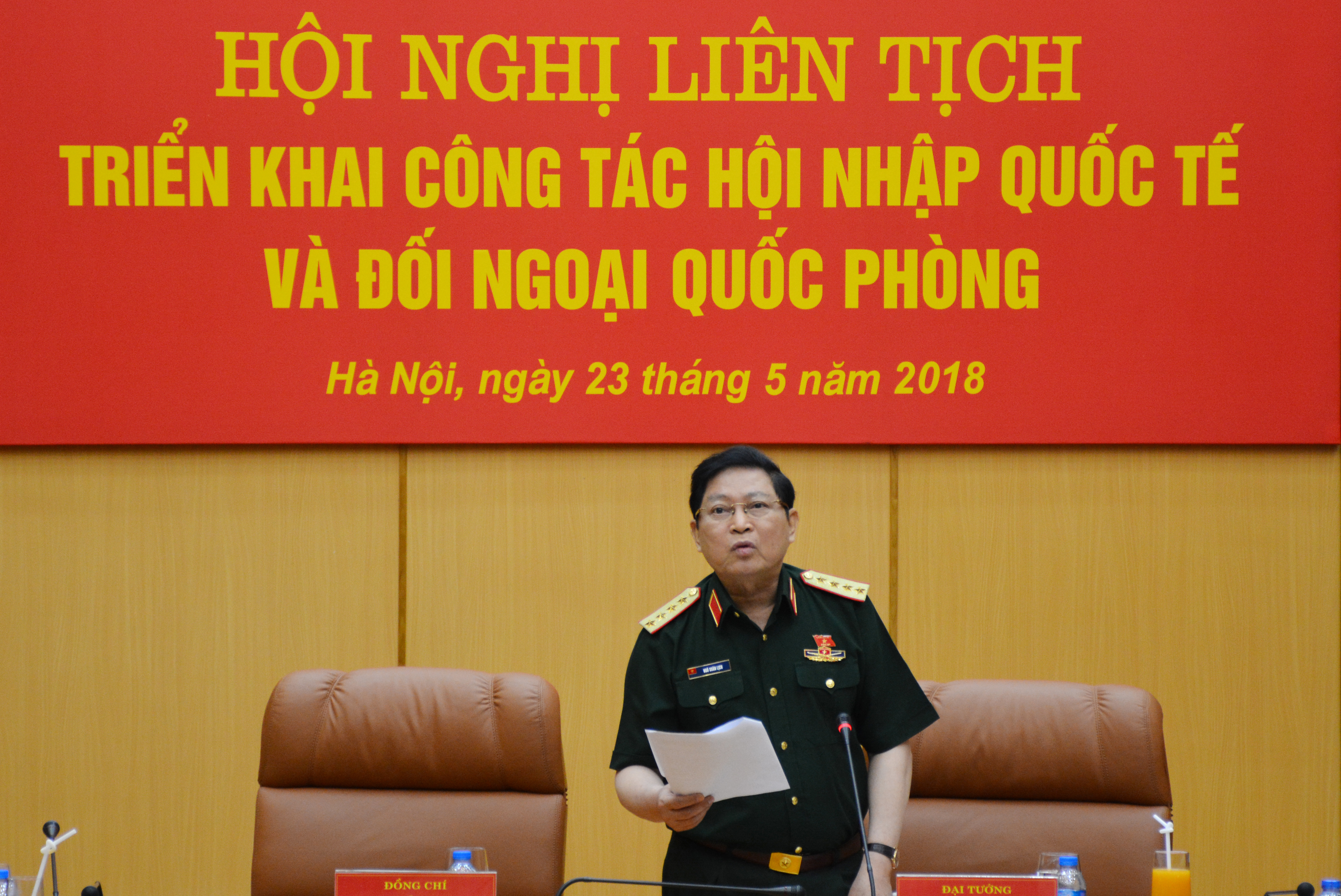 Hội nghị liên tịch triển khai công tác hội nhập quốc tế và đối ngoại quốc phòng

