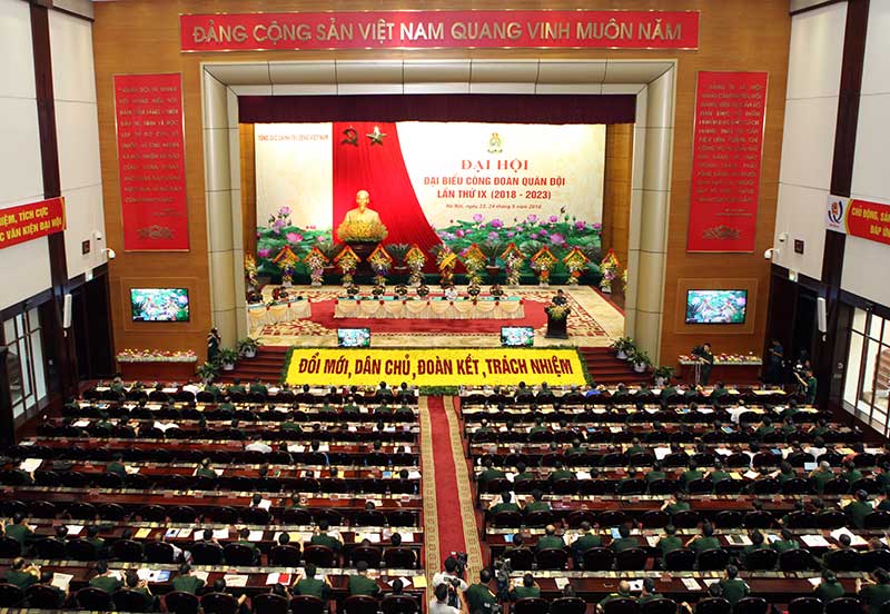 Khai mạc trọng thể Đại hội đại biểu Công đoàn Quân đội lần thứ IX

