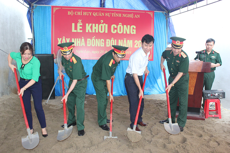 Bộ CHQS tỉnh Nghệ An: Khởi công xây dựng “Nhà đồng đội”

