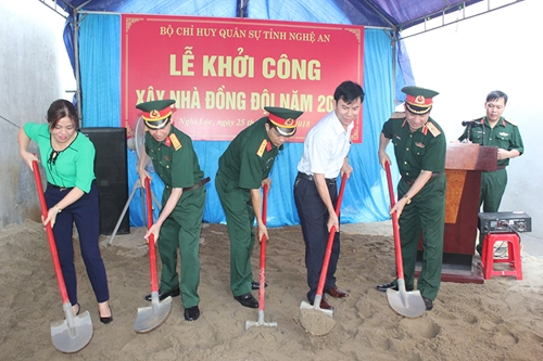 Bộ CHQS tỉnh Nghệ An: Khởi công xây dựng “Nhà đồng đội”