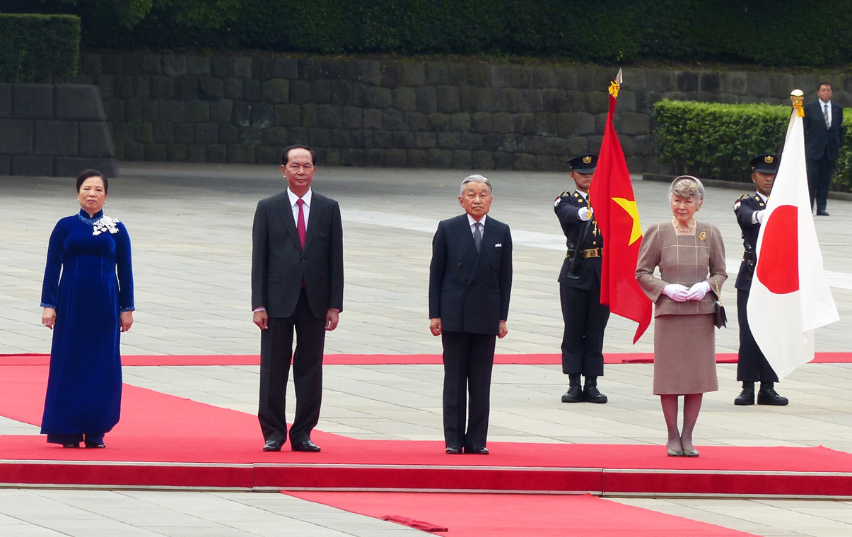Chủ tịch nước Trần Đại Quang hội kiến Nhà vua và Hoàng hậu Nhật Bản