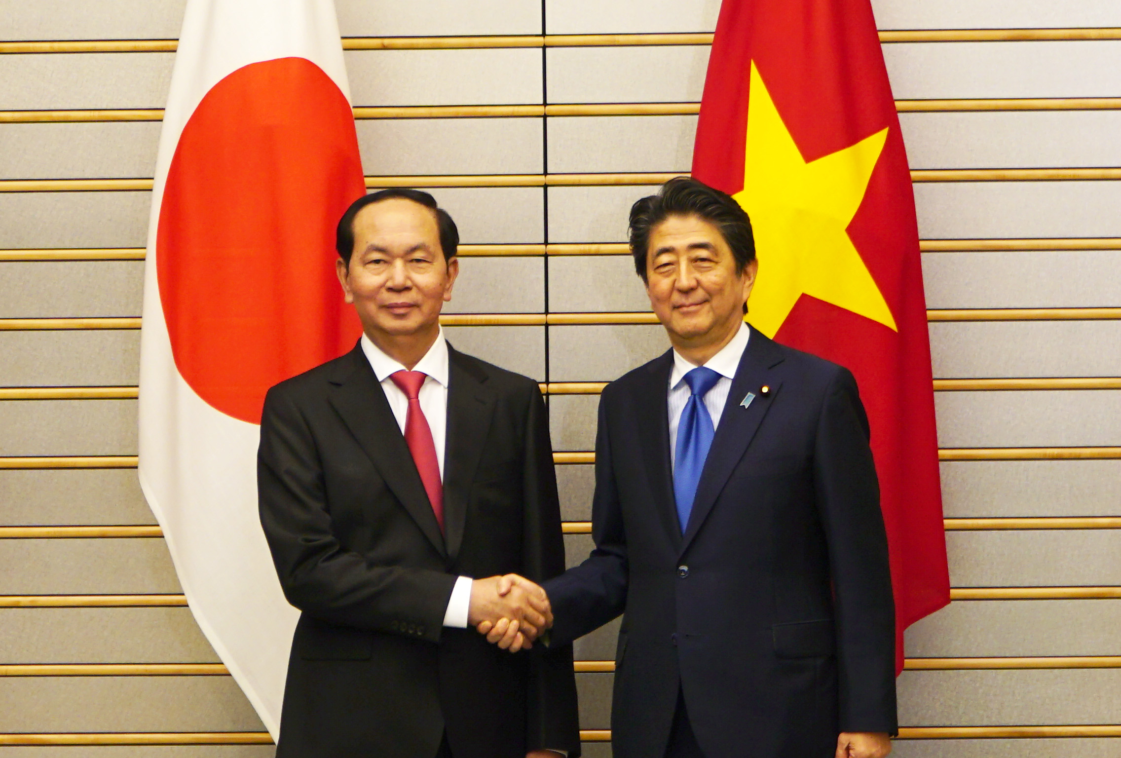 Chủ tịch nước Trần Đại Quang hội đàm với Thủ tướng Nhật Bản Shinzo Abe