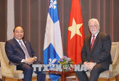 Thủ tướng Nguyễn Xuân Phúc tiếp Thủ hiến bang Québec, Canada