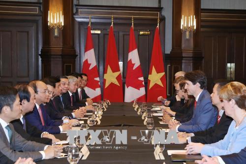 Thủ tướng Nguyễn Xuân Phúc hội đàm với Thủ tướng Canada Justin Trudeau
