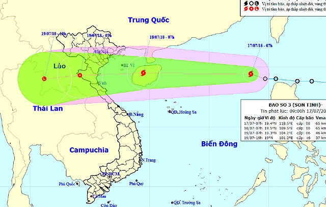 Áp thấp nhiệt đới đã mạnh lên thành bão 