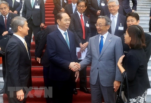 Chủ tịch nước Trần Đại Quang tiếp đoàn Ủy ban Kinh tế Nhật Bản - Việt Nam
