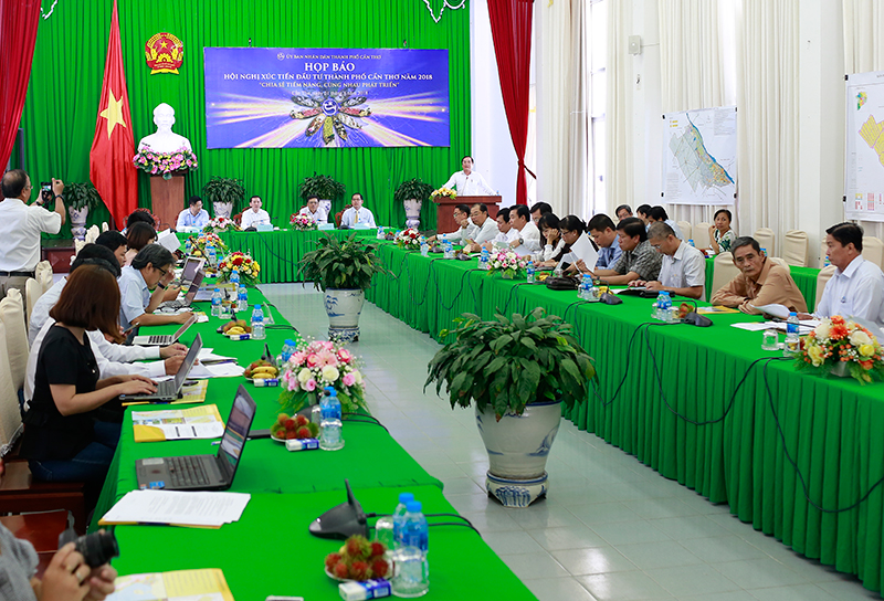 Họp báo thông tin về Hội nghị xúc tiến đầu tư TP Cần Thơ năm 2018