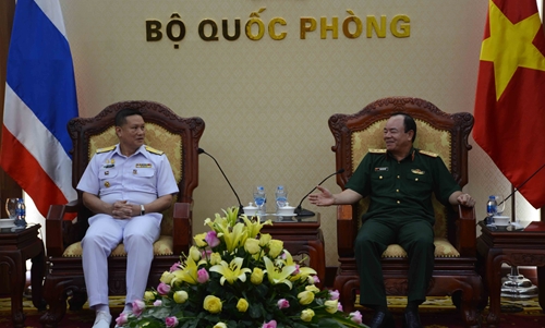 Thượng tướng Phạm Ngọc Minh tiếp đoàn Cục Thủy đạc Hải quân Thái Lan