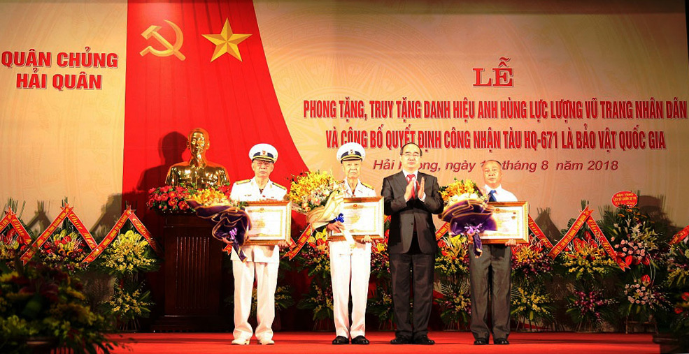 Tàu HQ-671 được công nhận là bảo vật quốc gia