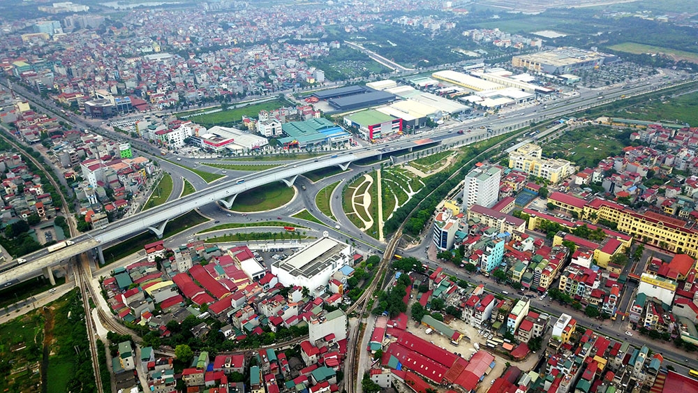 Toàn cảnh nút giao thông đường quốc lộ 5- đường Nguyễn Văn Cừ