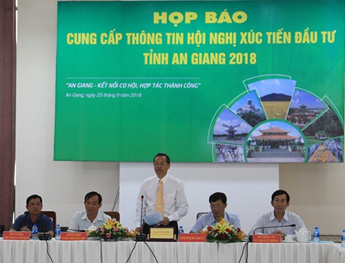 Họp báo thông tin về Hội nghị xúc tiến đầu tư tỉnh An Giang năm 2018