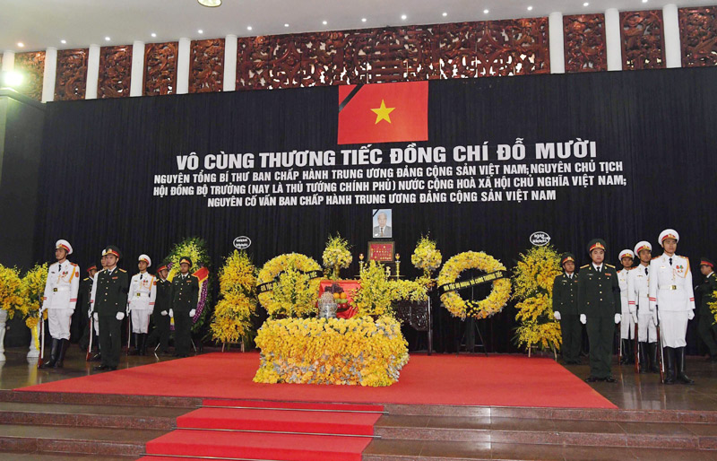 Bắt đầu tổ chức trọng thể Lễ viếng nguyên Tổng Bí thư Đỗ Mười