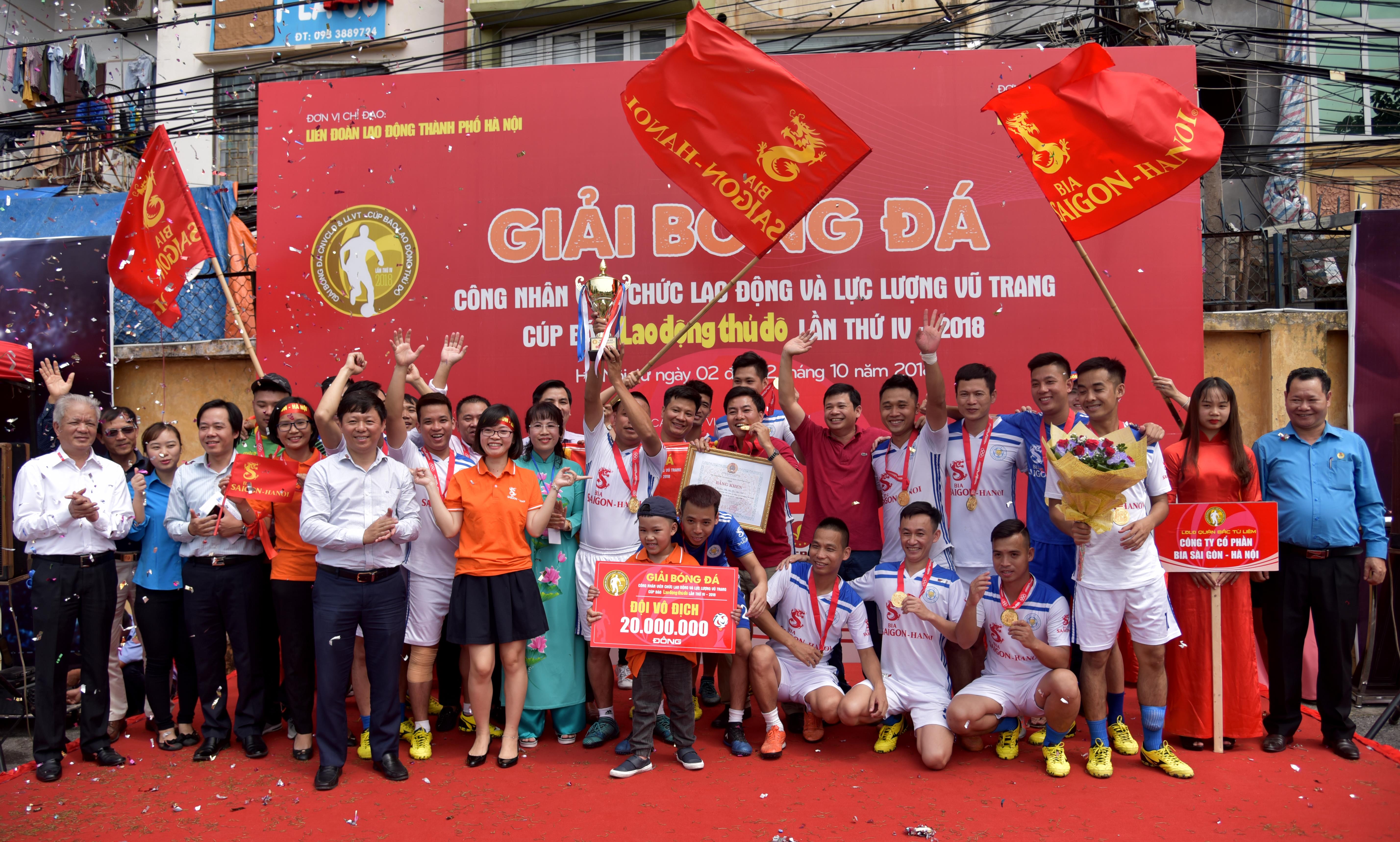 Bế mạc Giải bóng đá Cúp Báo Lao động Thủ đô lần thứ IV-2018