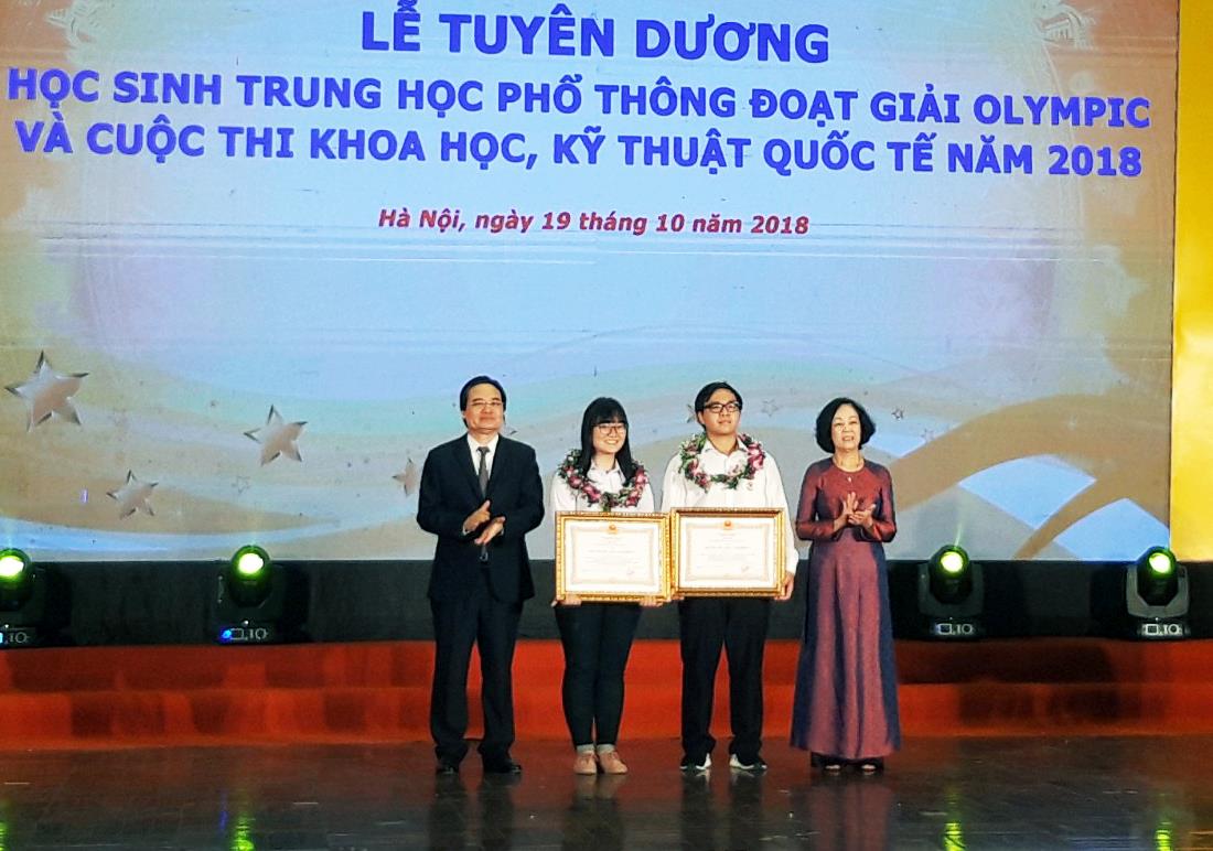 Tuyên dương học sinh đoạt giải Olympic quốc tế năm 2018
