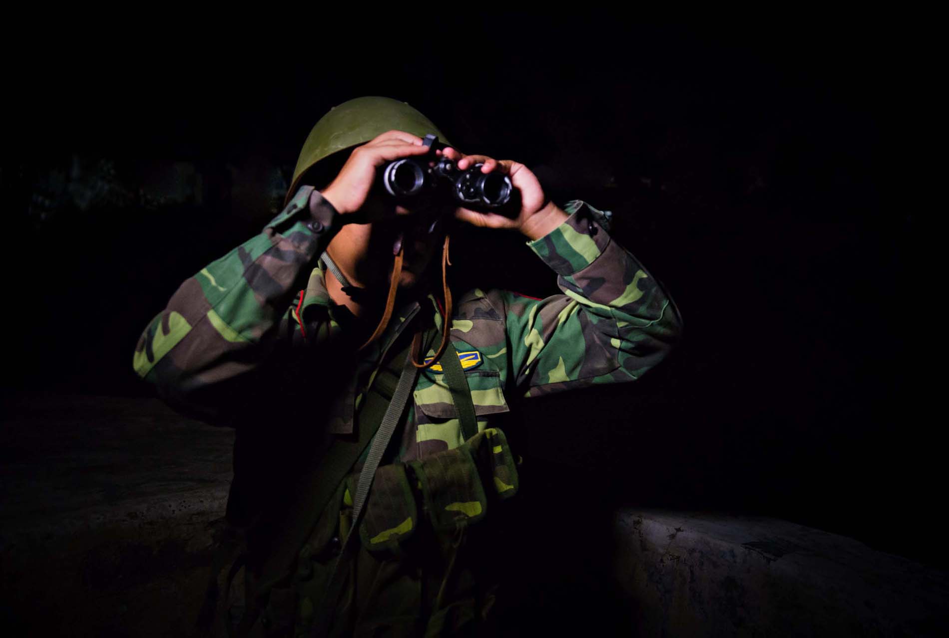 Huấn luyện đêm ở Lữ đoàn Pháo Phòng không 226