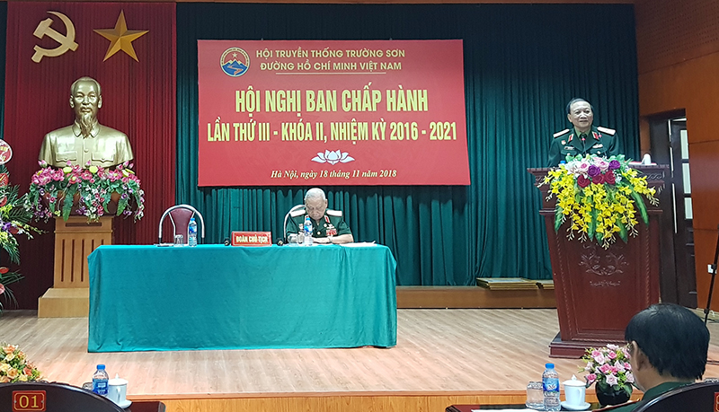 Hội truyền thống Trường Sơn đường Hồ Chí Minh Việt Nam tổ chức Hội nghị lần thứ III, nhiệm kỳ 2016-2021

