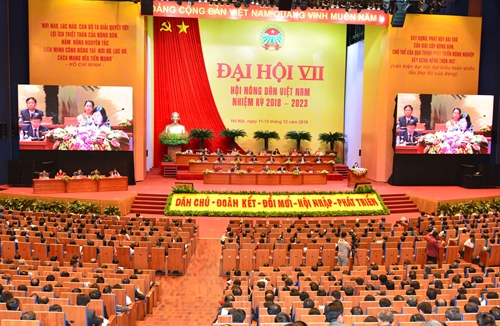 Khai mạc ngày làm việc thứ nhất Đại hội đại biểu toàn quốc Hội Nông dân Việt Nam lần thứ VII