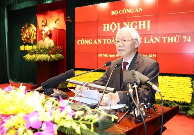 Tổng Bí thư, Chủ tịch nước Nguyễn Phú Trọng dự Hội nghị Công an toàn quốc lần thứ 74
