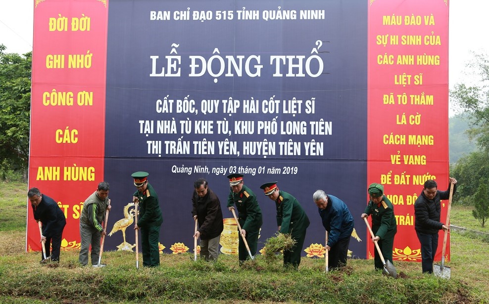 Quảng Ninh: Quy tập hài cốt liệt sĩ tại nhà tù Khe Tù, huyện Tiên Yên