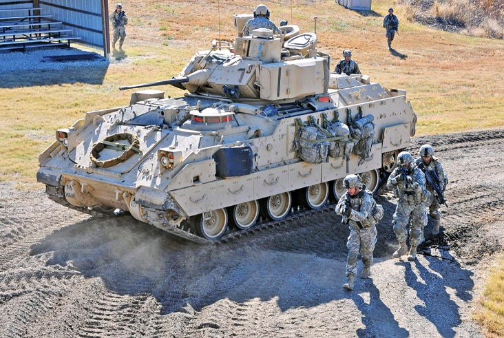 Lục quân Mỹ trang bị thử nghiệm hệ thống phòng thủ chủ động cho xe Bradley 


