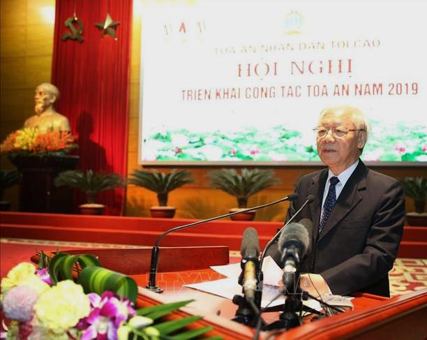 Tổng Bí thư, Chủ tịch nước Nguyễn Phú Trọng: Tiếp tục nâng cao chất lượng xét xử, thực hiện nhiệm vụ cải cách tư pháp