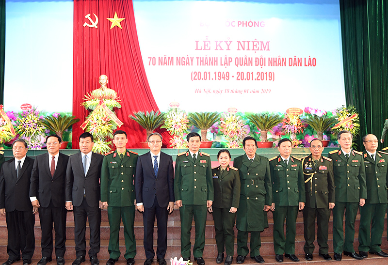 Bộ Quốc phòng tổ chức Lễ kỷ niệm 70 năm Ngày thành lập Quân đội nhân dân Lào