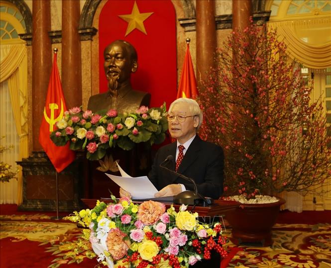 Tổng Bí thư, Chủ tịch nước Nguyễn Phú Trọng chúc Tết lãnh đạo Đảng, Nhà nước, đồng bào, chiến sĩ cả nước