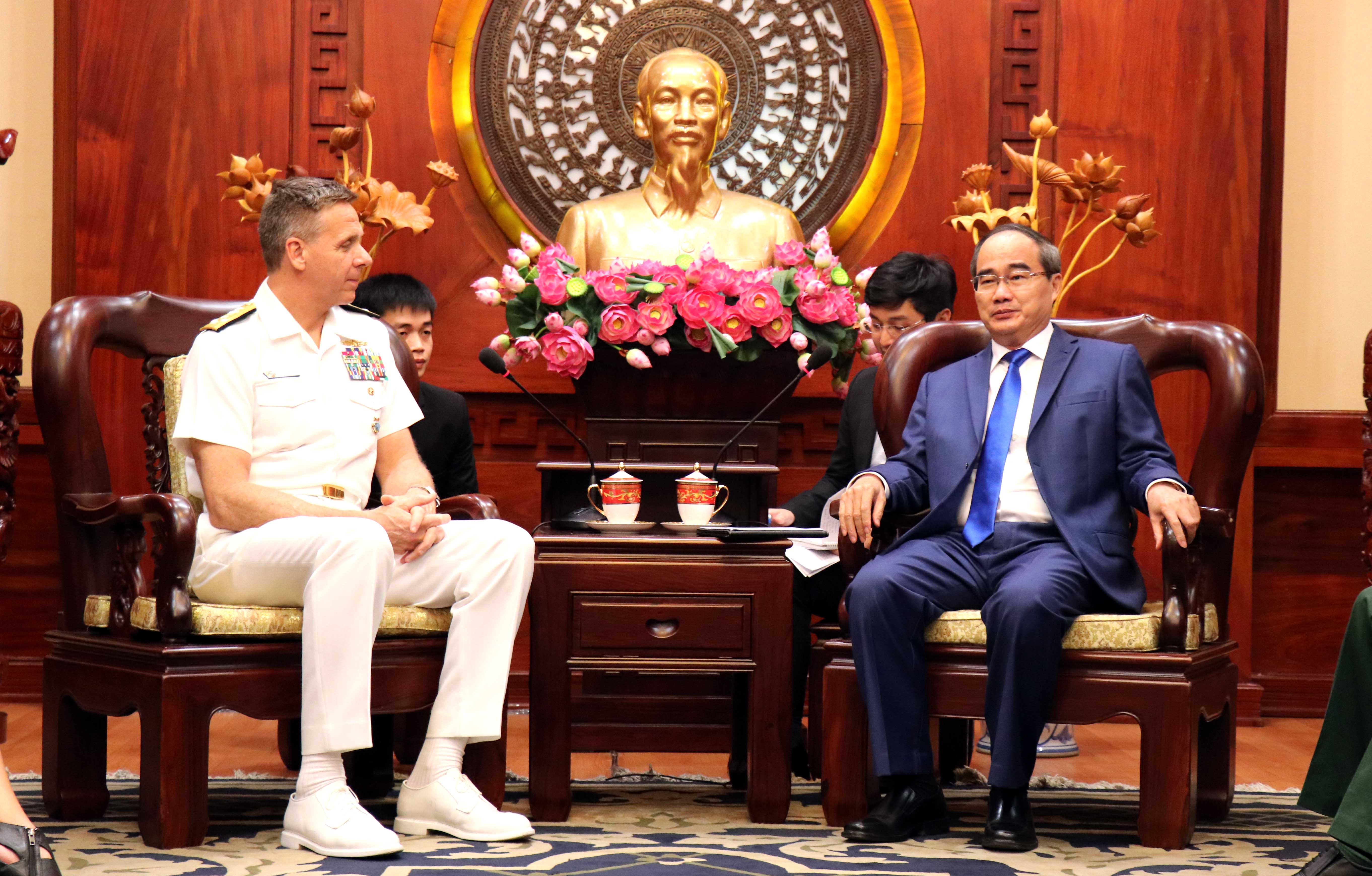 Tư lệnh Bộ tư lệnh Ấn Độ Dương - Thái Bình Dương thăm TP Hồ Chí Minh

