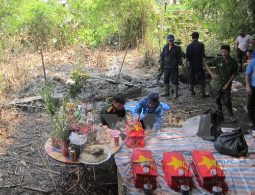 Đội 584 tìm kiếm, quy tập được 3 hài cốt liệt sĩ

