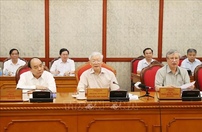 Tổng Bí thư, Chủ tịch nước Nguyễn Phú Trọng chủ trì họp Bộ Chính trị