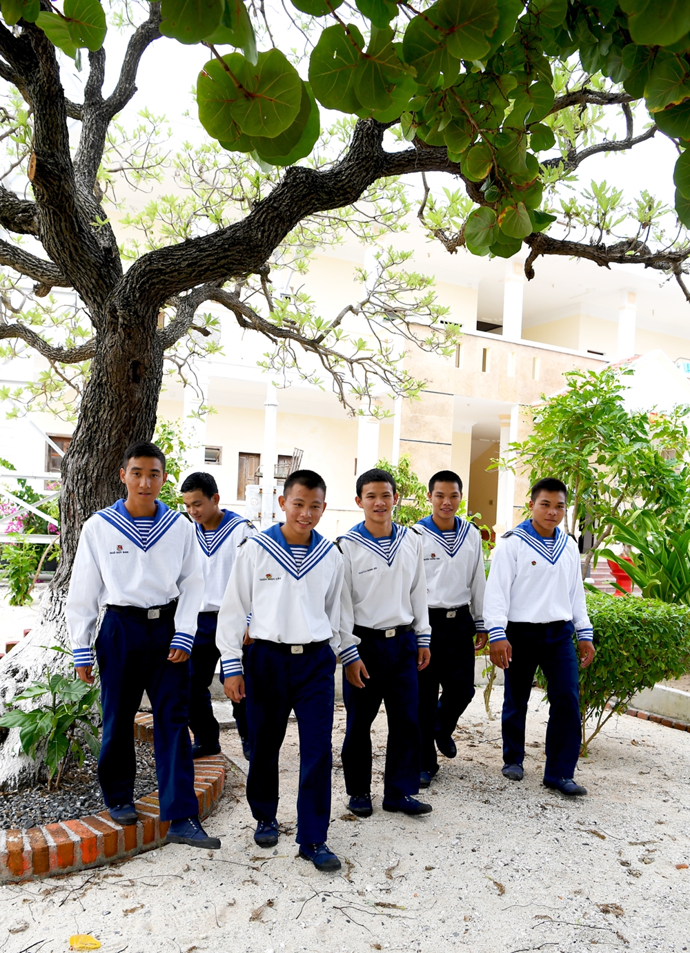 Khuôn viên của đảo cũng là nơi để chiến sĩ trên đảo giao lưu văn nghệ...