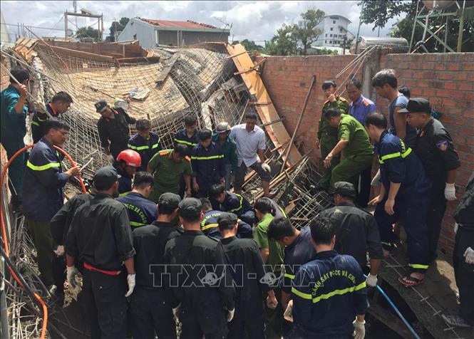 Gia Lai: Sập giàn giáo xây dựng, hai người thương vong
