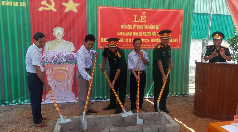 Trung đoàn 335 khởi công xây dựng “Nhà đồng đội”

