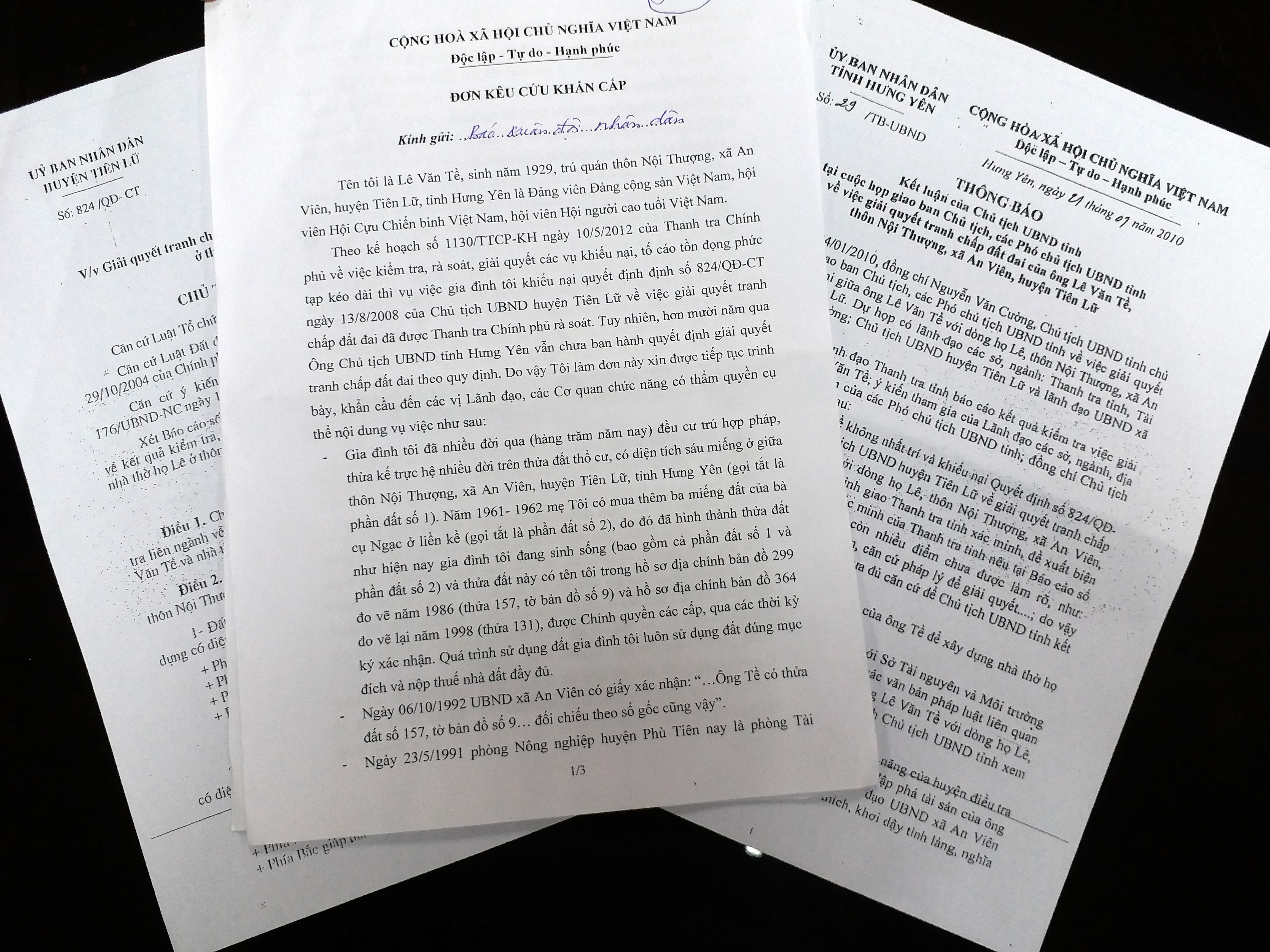 UBND huyện Tiên Lữ đã thực sự giải quyết dứt điểm?