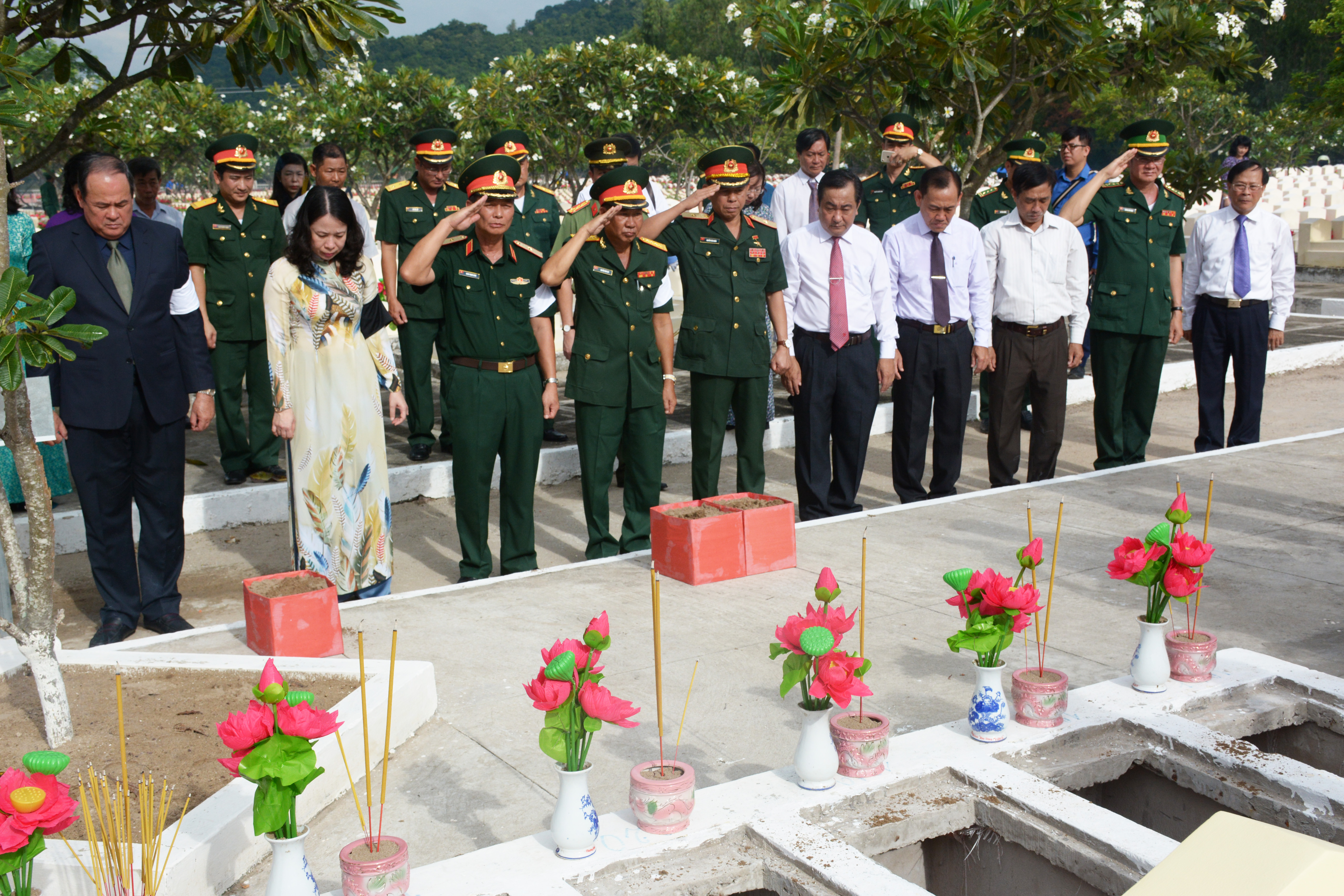 An Giang an táng 172 hài cốt liệt sĩ hy sinh qua các thời kỳ chiến tranh