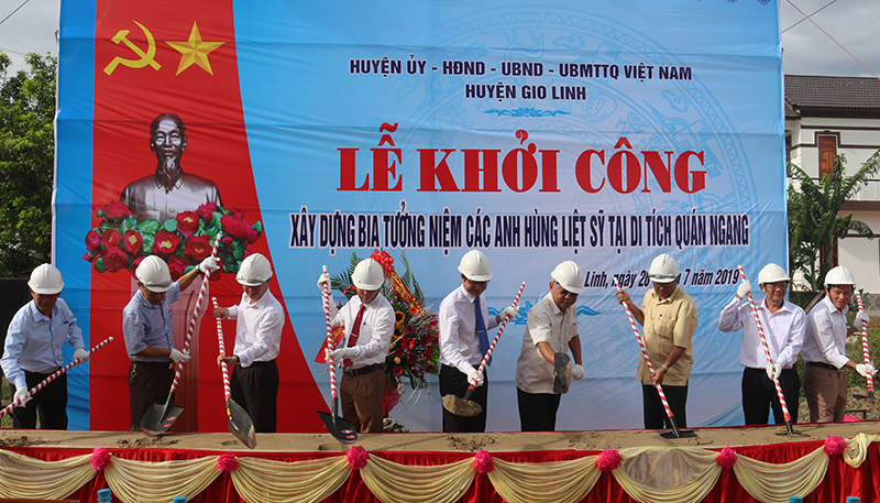 Xây dựng nhà bia tưởng niệm các anh hùng liệt sĩ tại Di tích Quán Ngang, Quảng Trị