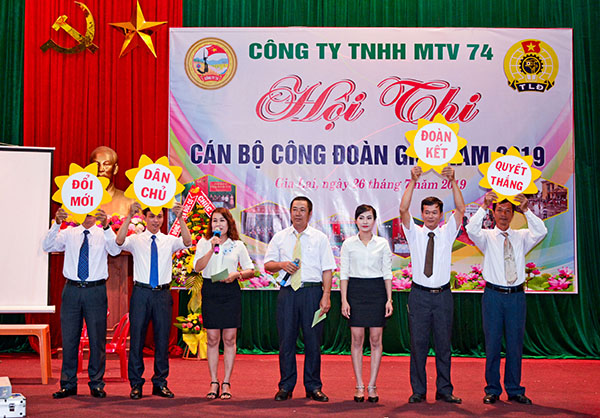 Công ty 74 tổ chức Hội thi cán bộ công đoàn giỏi 