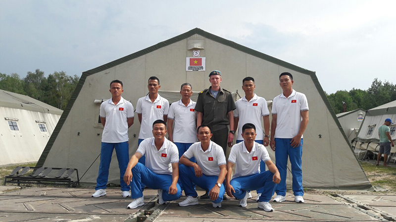 Các xạ thủ bắn tỉa Việt Nam có mặt tại thao trường thi đấu Brest, Belarus