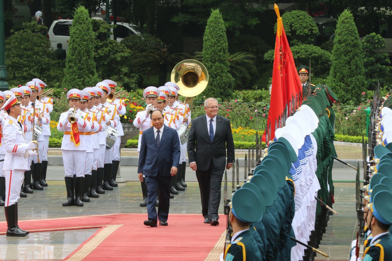 Thủ tướng Nguyễn Xuân Phúc đón, hội đàm với Thủ tướng Australia Scott Morrison