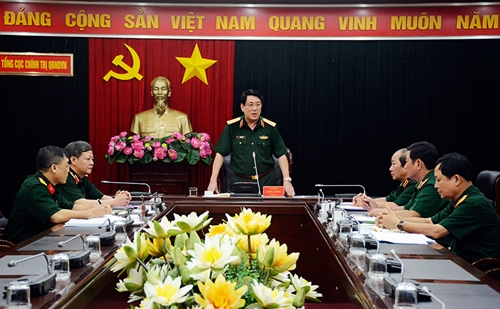 Đại tướng Lương Cường làm việc với lãnh đạo Trường Sĩ quan Lục quân 2


