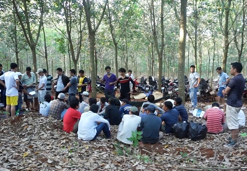 Bình Phước: Triệt phá sới bạc lớn trong vườn cao su