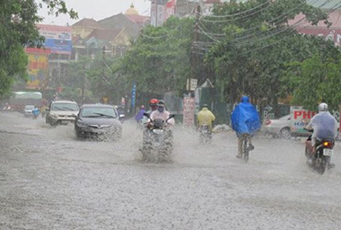 Áp thấp nhiệt đới gây mưa to trên diện rộng

