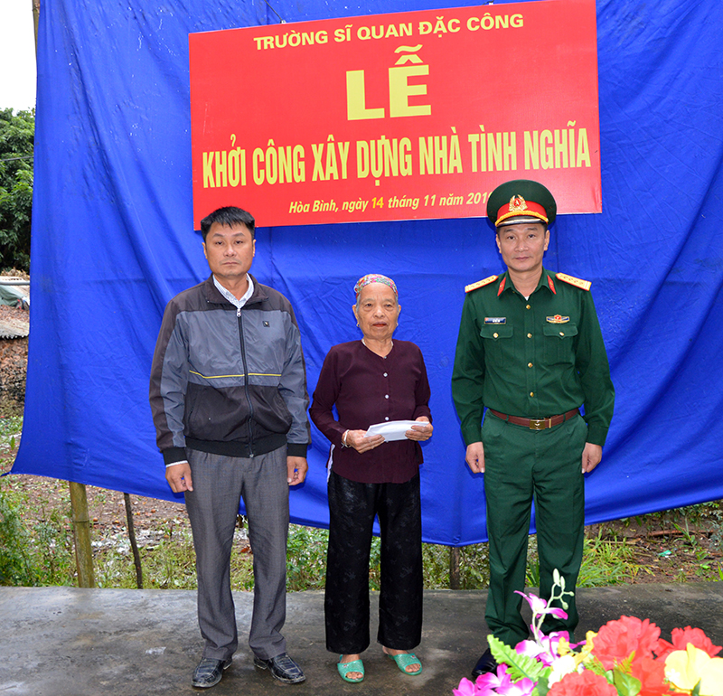 Trường Sĩ quan Đặc công khởi công xây dựng nhà tình nghĩa tặng gia đình chính sách