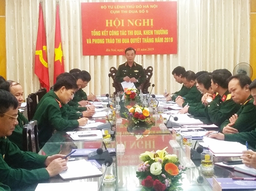 Cụm thi đua số 5 Bộ tư lệnh Thủ đô Hà Nội tổng kết phong trào thi đua quyết thắng năm 2019
