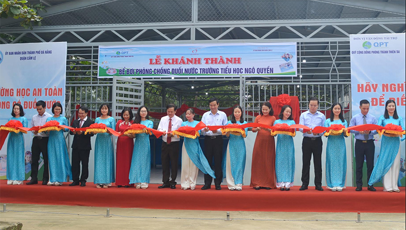 Khánh thành bể bơi phòng chống đuối nước cho học sinh vùng lũ