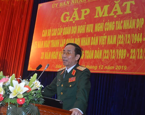 Đắk Lắk gặp mặt hơn 500 cán bộ cao cấp trong quân đội nghỉ hưu

