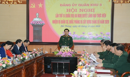 Đảng ủy Quân khu 3 ra Nghị quyết lãnh đạo thực hiện nhiệm vụ quân sự quốc phòng và xây dựng Đảng bộ năm 2020