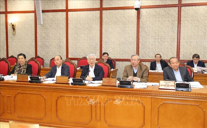 Tổng Bí thư, Chủ tịch nước Nguyễn Phú Trọng chủ trì họp Bộ Chính trị

