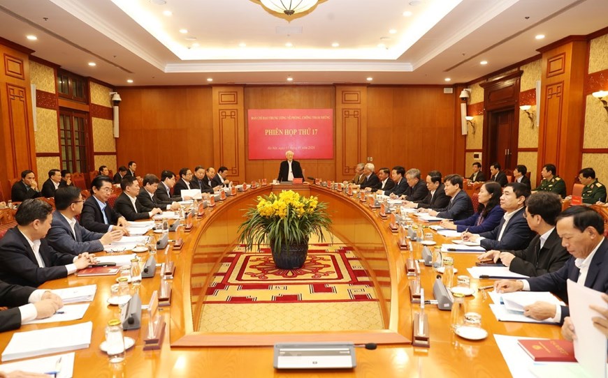 Tổng Bí thư, Chủ tịch nước Nguyễn Phú Trọng chủ trì Phiên họp 17 Ban Chỉ đạo Trung ương về phòng, chống tham nhũng