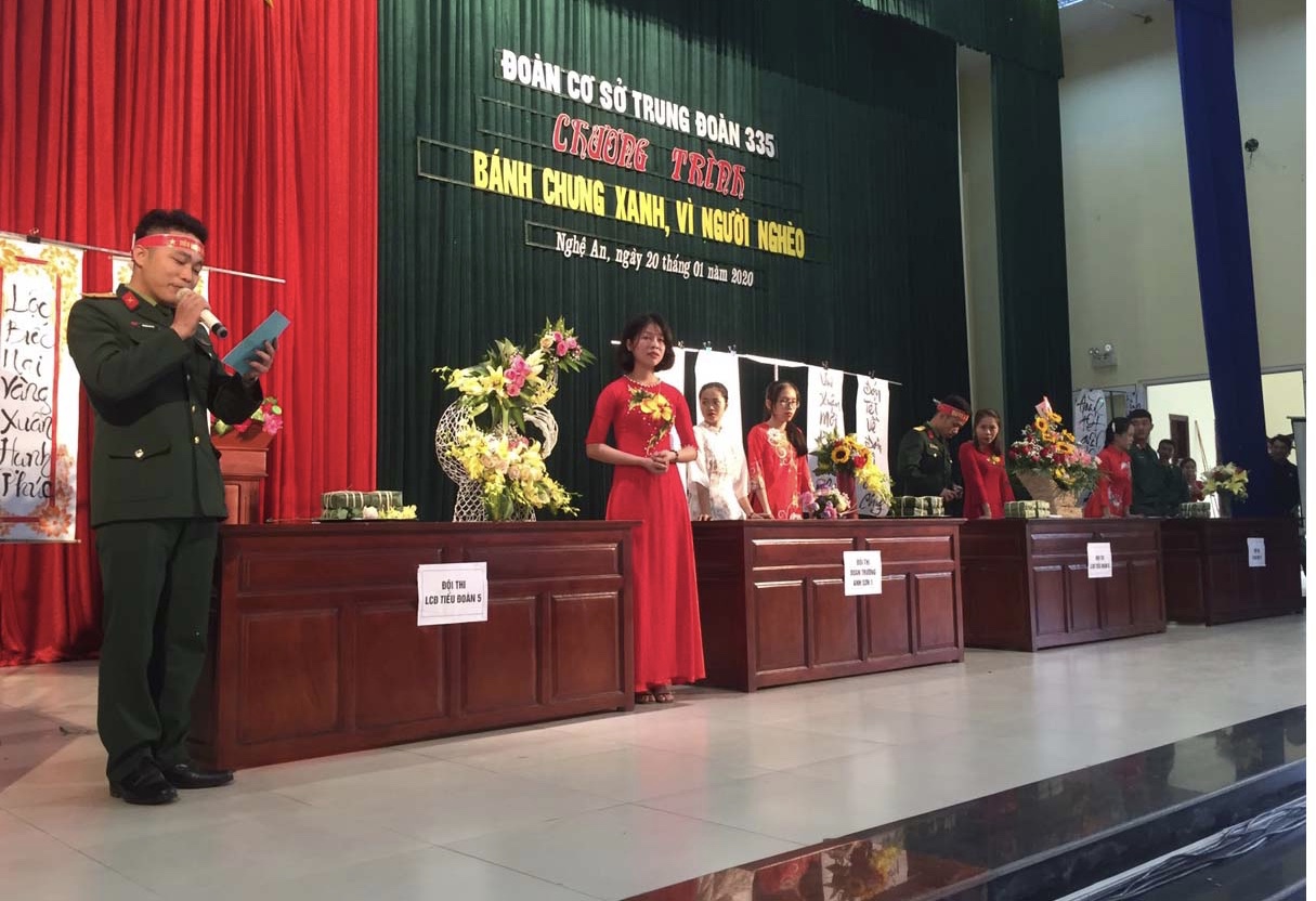 Trung đoàn 335 (Sư đoàn 324) tổ chức Hội thi “Bánh chưng xanh - Vì người nghèo”